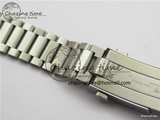 0111 Speedmaster SS Snoopy Apollo OMF Best Edition White Dial on SS Flat link Bracelet Venus Trendy 7882